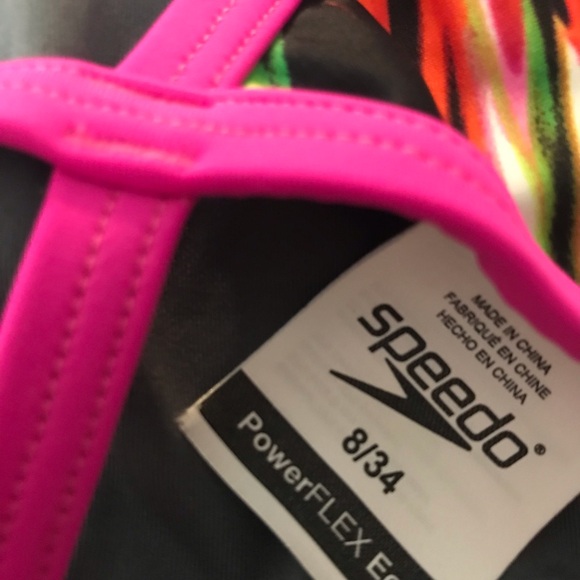NWT Speedo Swimsuit PowerFLEX Eco Competitive Bright Print Womens 8 / 34 - Picture 5 of 7